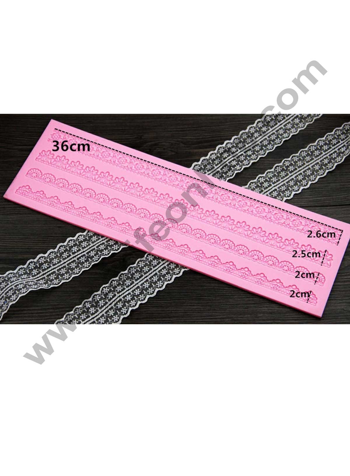 Cake Decor Silicone Cake Border Lace Mould Fondant Moulds Cake Decorative Silicone Lace Mat Cake Decorating Tools Baking Mat