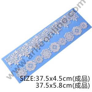 Cake Decor Silicone Cake Border Lace Mould Fondant Cake Decorative Silicone Lace Mat Cake Decorating Tools Baking Mat SBLM-3006