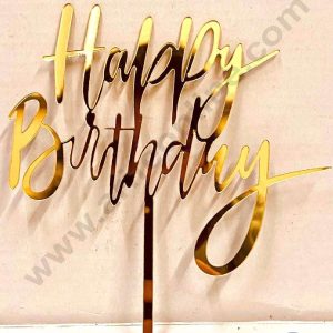 CAKE DECOR™ 5 inch Acrylic Homestyle Happy Birthday Cake Topper Cake Decoration Dessert Decoration (SBMT-1026)