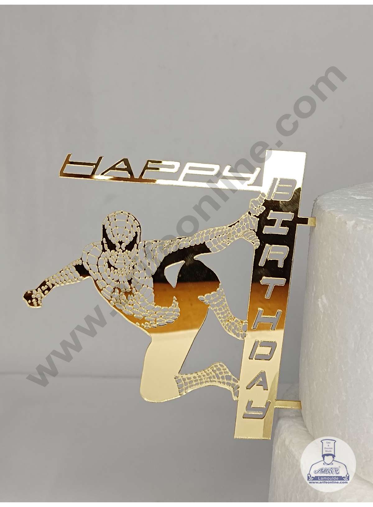 CAKE DECOR™ 5 inch Acrylic Vertical Happy Birthday with Spiderman Cake Topper Cake Decoration Dessert Decoration (SBMT-1029-G)