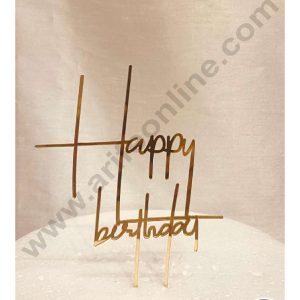 CAKE DECOR™ 5 inch Acrylic Happy Birthday Cake Topper Cake Decoration Dessert Decoration (SBMT-1065)