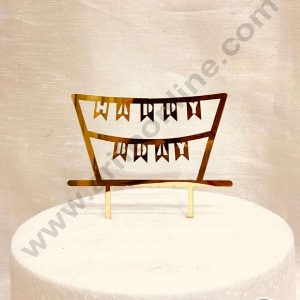 CAKE DECOR™ 5 inch Acrylic Happy BDAY Banner Style Cake Topper Cake Decoration Dessert Decoration (SBMT-1067)
