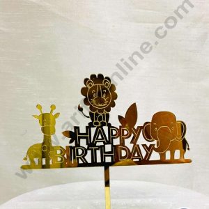 CAKE DECOR™ 5 inch Acrylic Happy Birthday Animal Theme Cake Topper Cake Decoration Dessert Decoration (SBMT-1070)