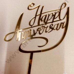 CAKE DECOR™ 5 inch Acrylic Classic Happy Anniversary Cake Topper (SBMT-2011-2N)
