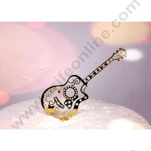 CAKE DECOR™ 5 inch Acrylic Stars Cutout Guitar Cake Topper Cake Decoration Dessert Decoration (SBMT-3005)