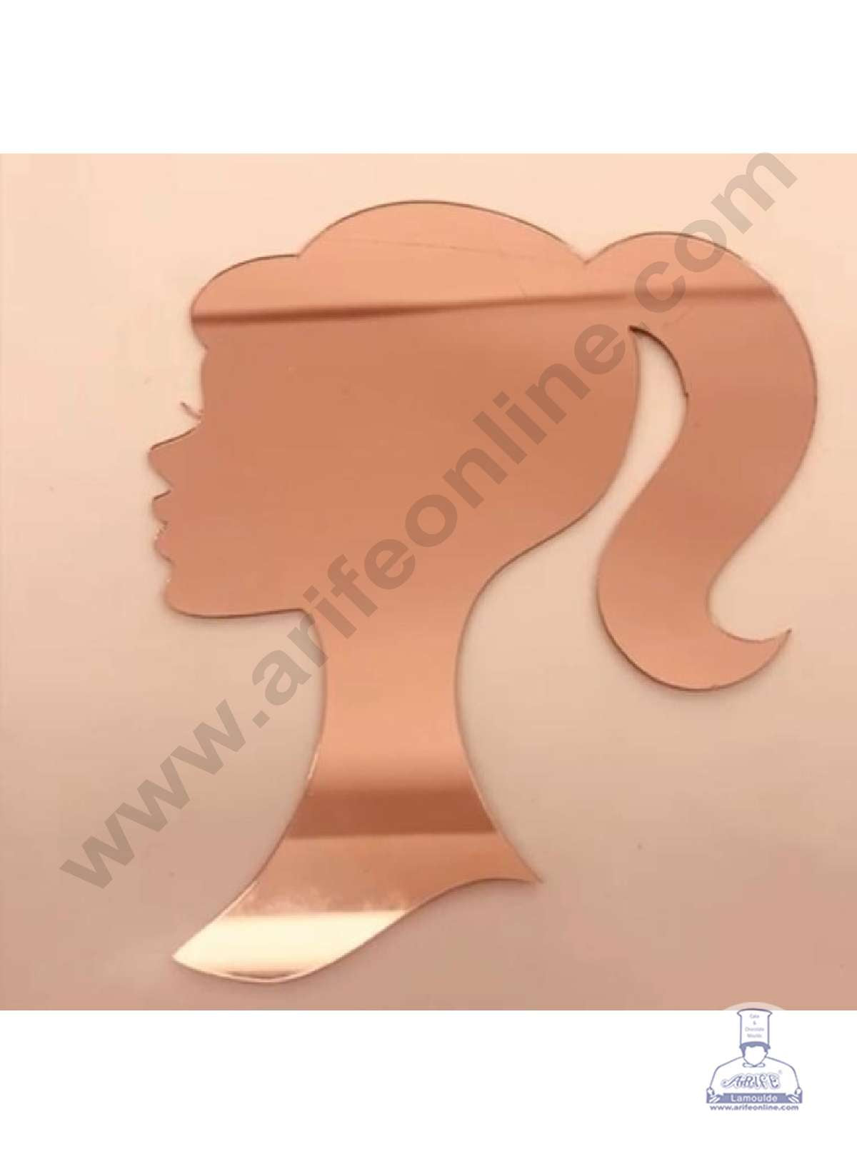 CAKE DECORβ’ 5 inch Acrylic Barbie Silhouette Head Cutout Cake Topper Cake Decoration Dessert Decoration (SBMT-3036)