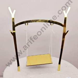 CAKE DECOR™ 5 inch Acrylic Simple Swing / Jhula Cutout Cake Topper Cake Decoration Dessert Decoration (SBMT-3043)