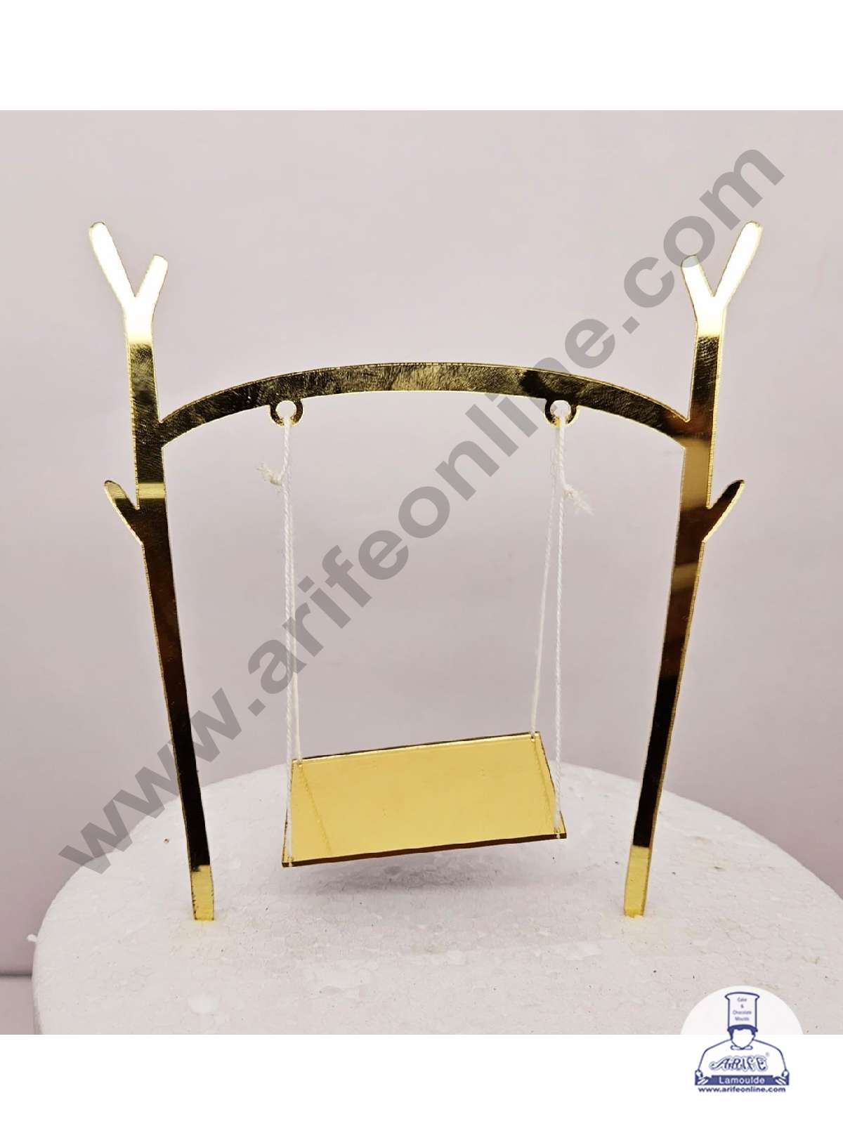 CAKE DECOR™ 5 inch Acrylic Simple Swing / Jhula Cutout Cake Topper Cake Decoration Dessert Decoration (SBMT-3043)