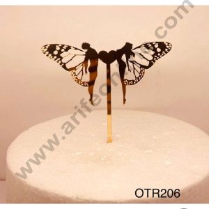 CAKE DECOR™ 5 inch Acrylic Butterfly Couple Cake Topper Cake Decoration Dessert Decoration (SBMT-3044)