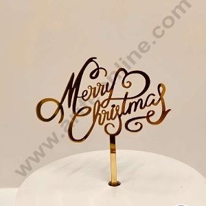CAKE DECOR™ 5 inch Acrylic Stylish Merry Christmas Cake Topper Cake Decoration Dessert Decoration (SBMT-6000)