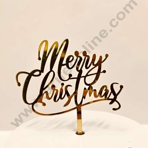CAKE DECOR™ 5 inch Acrylic Classic Merry Christmas Cake Topper Cake Decoration Dessert Decoration (SBMT-6001)