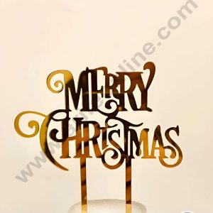 CAKE DECOR™ 5 inch Acrylic Bold Stylish Merry Christmas Cake Topper Cake Decoration Dessert Decoration (SBMT-6002)