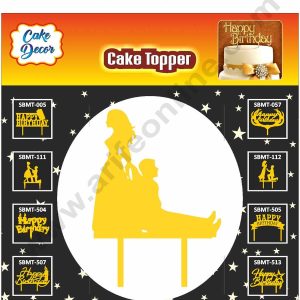 Cake Decor Mirror Finshing Acrylic Couples Cake Topper Couple