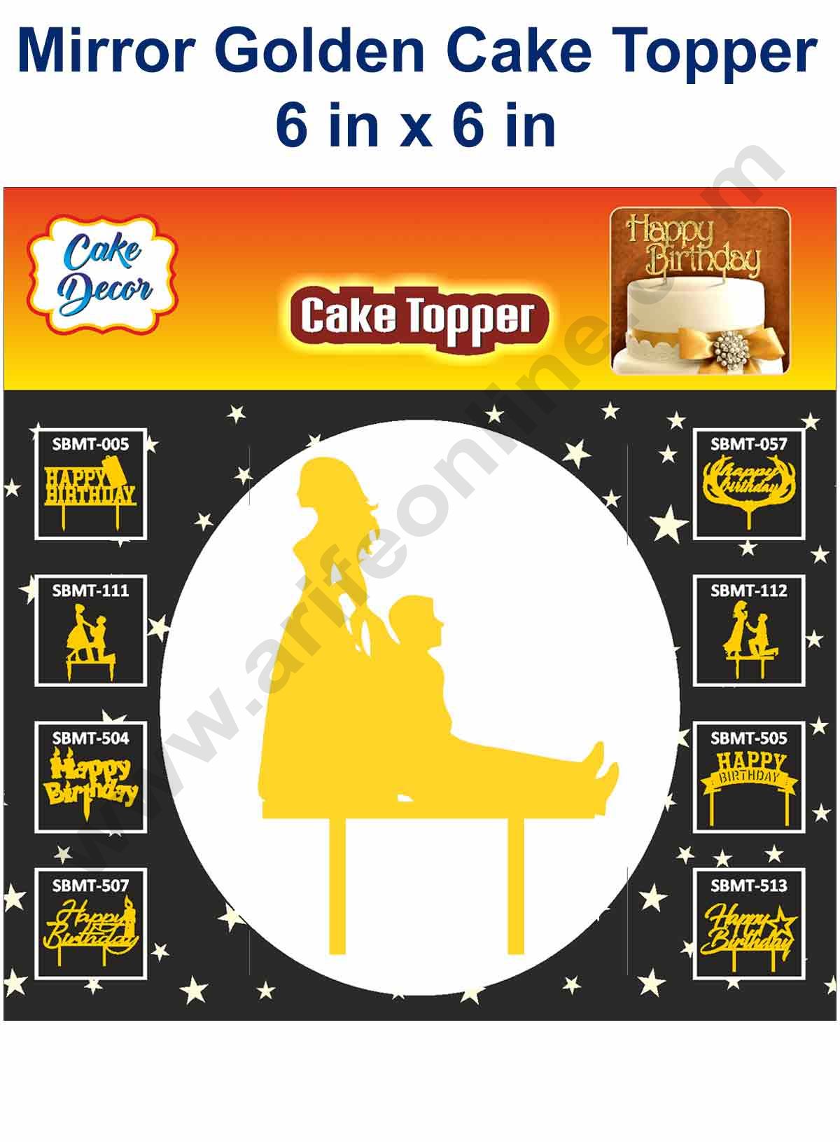 Cake Decor Mirror Finshing Acrylic Couples Cake Topper Couple