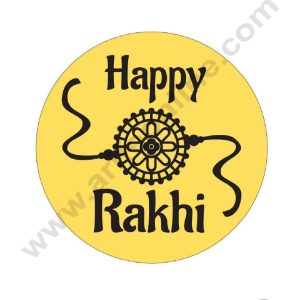 CAKE DECOR™ Acrylic Happy Rakhi Coin Topper for Cake and Cupcakes ( SBMT-Coin-039 )