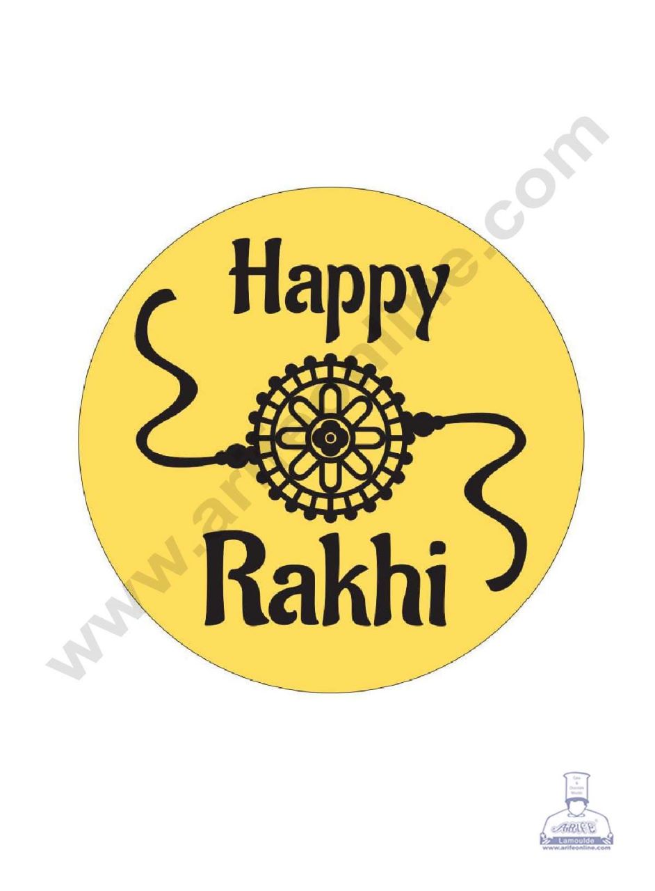CAKE DECORβ’ Acrylic Happy Rakhi Coin Topper for Cake and Cupcakes ( SBMT-Coin-039 )