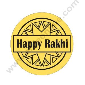 CAKE DECOR™ Acrylic Happy Rakhi Coin Topper for Cake and Cupcakes ( SBMT-Coin-040 )