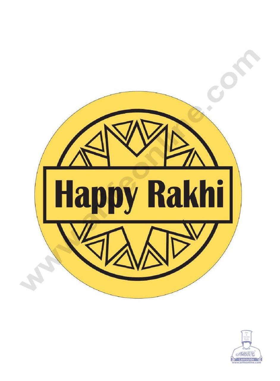 CAKE DECORβ’ Acrylic Happy Rakhi Coin Topper for Cake and Cupcakes ( SBMT-Coin-040 )