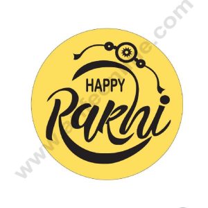 CAKE DECOR™ Acrylic Happy Rakhi Coin Topper for Cake and Cupcakes ( SBMT-Coin-041 )