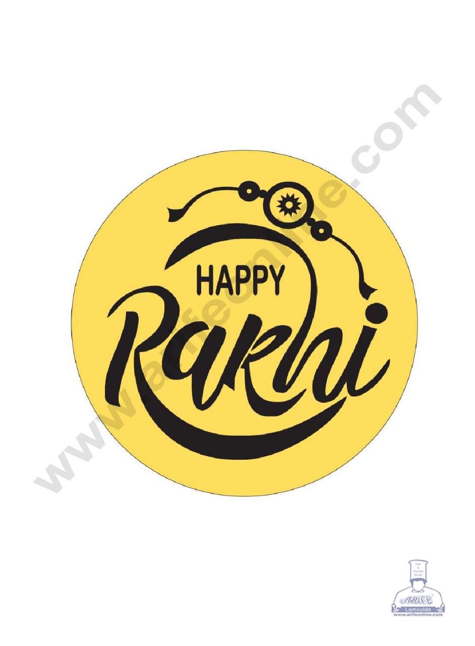 CAKE DECORβ’ Acrylic Happy Rakhi Coin Topper for Cake and Cupcakes ( SBMT-Coin-041 )