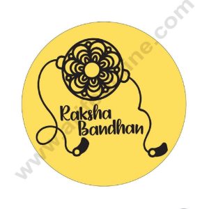 CAKE DECOR™ Acrylic Happy Raksha Bandhan Coin Topper for Cake and Cupcakes ( SBMT-Coin-042 )