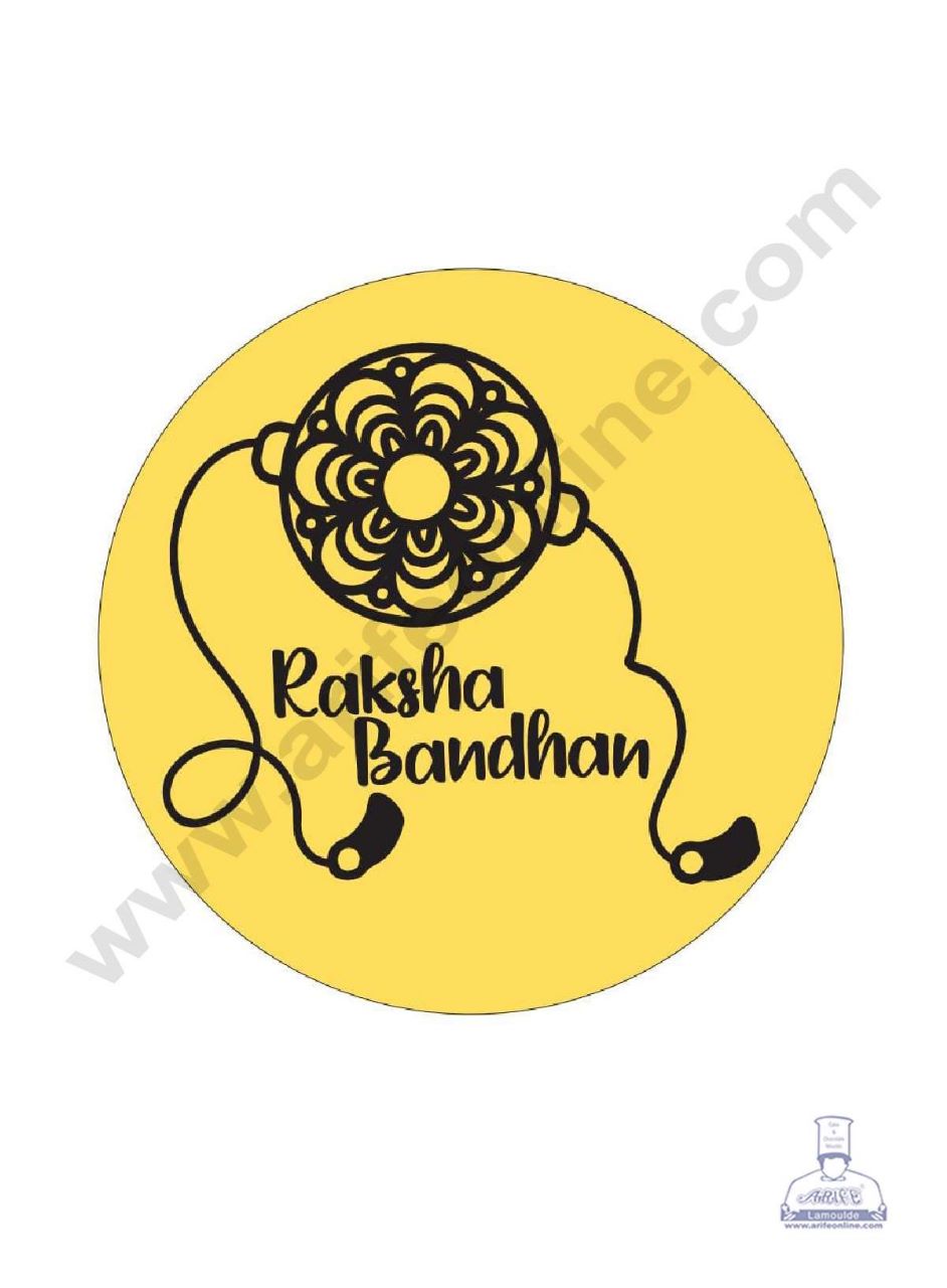 CAKE DECORβ’ Acrylic Happy Raksha Bandhan Coin Topper for Cake and Cupcakes ( SBMT-Coin-042 )