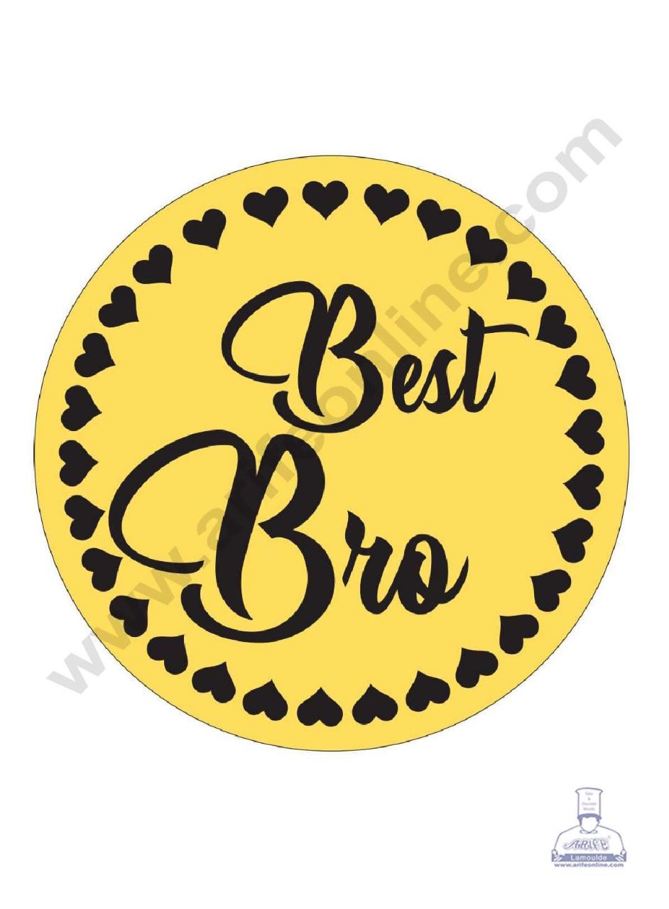 CAKE DECORβ’ Acrylic Best Bro Coin Topper for Cake and Cupcakes ( SBMT-Coin-043 )