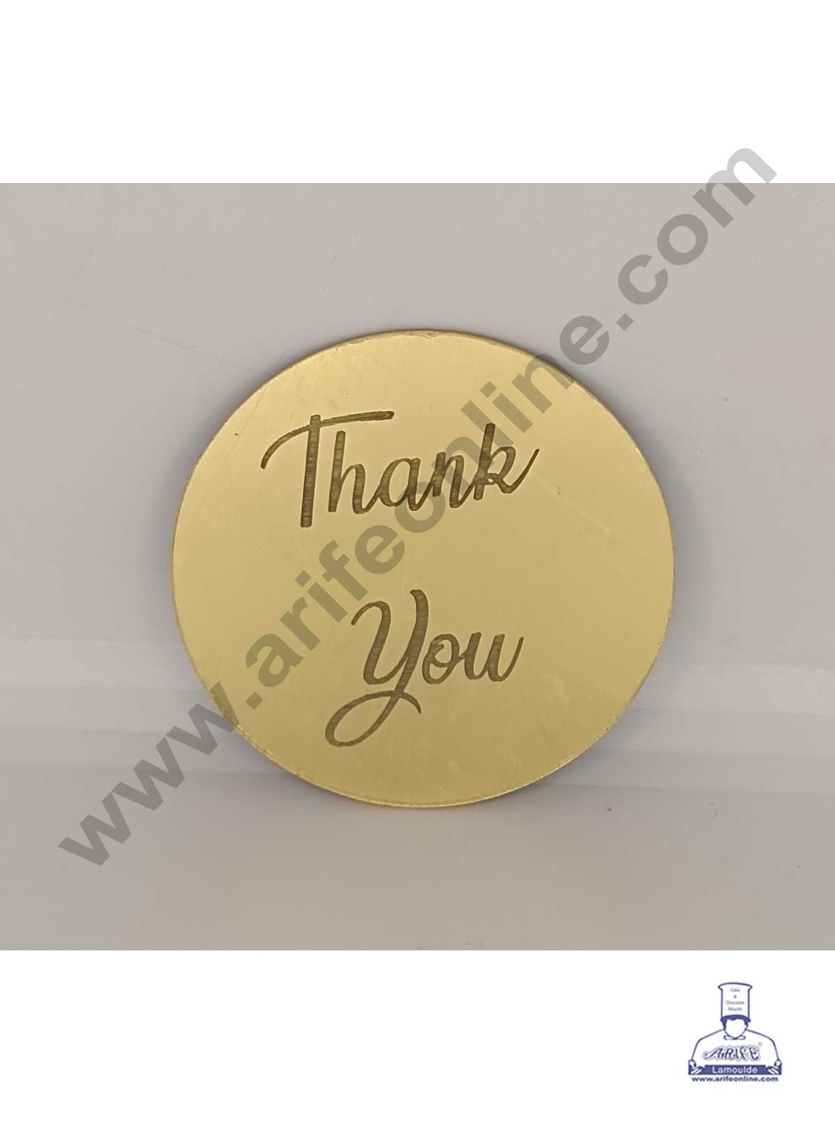 CAKE DECOR™ Acrylic Thank You Coin Topper for Cake and Cupcakes ( SBMT-Coin-045 )