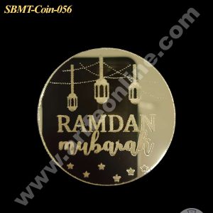 CAKE DECORβ’ Acrylic Ramadan Mubarak Coin Topper for Cake and Cupcakes ( SBMT-Coin-056 )