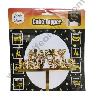 Cake Decor 6 inch Mirror with Printed Finshing Acrylic Cake Topper HAPPY NEW YEAR