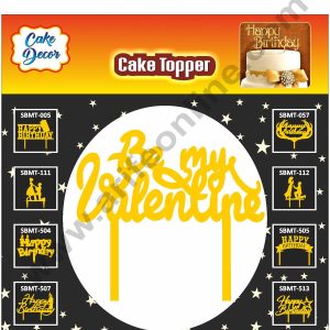 Cake Decor 6 inch Mirror Finshing Acrylic Cake Topper Be My Valentine