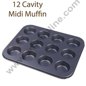 Cake Decor Non Stick 12 Cavity Midi Muffin Mould