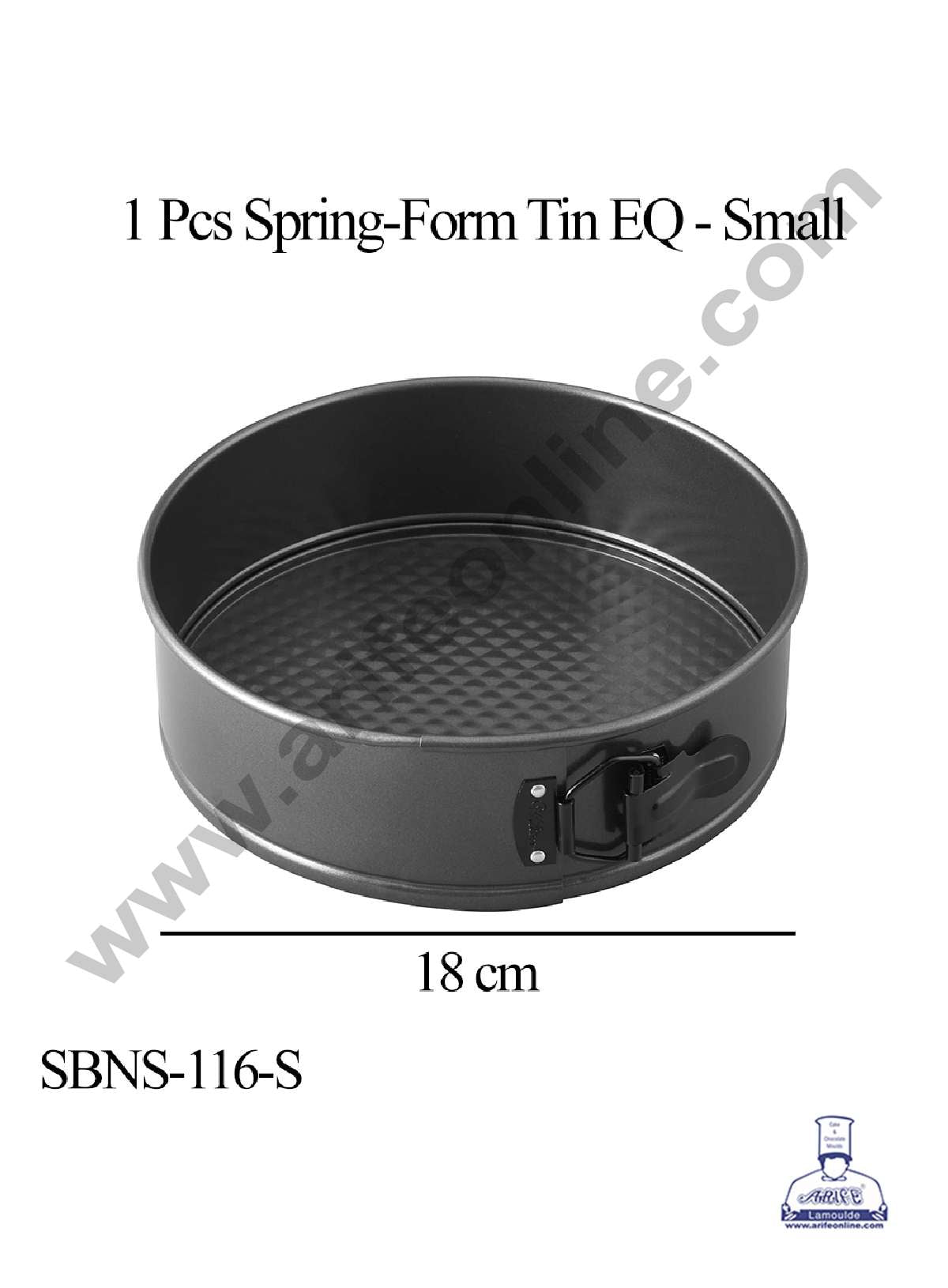 CAKE DECORβ’ Round Non-Stick Springform Tin- EQ | Small Cake Mould for Baking β SBNS-116-S