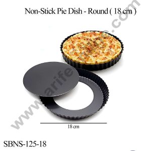 CAKE DECOR™ 18 cm Non Stick Round Pie Dish with Loose Bottom – Perfect for Baking Pies
