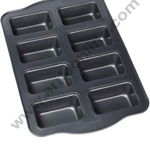 Non Stick 8 Cavity Mini Rectangle Loaf & Muffin Baking Mould - CAKE DECORβ’