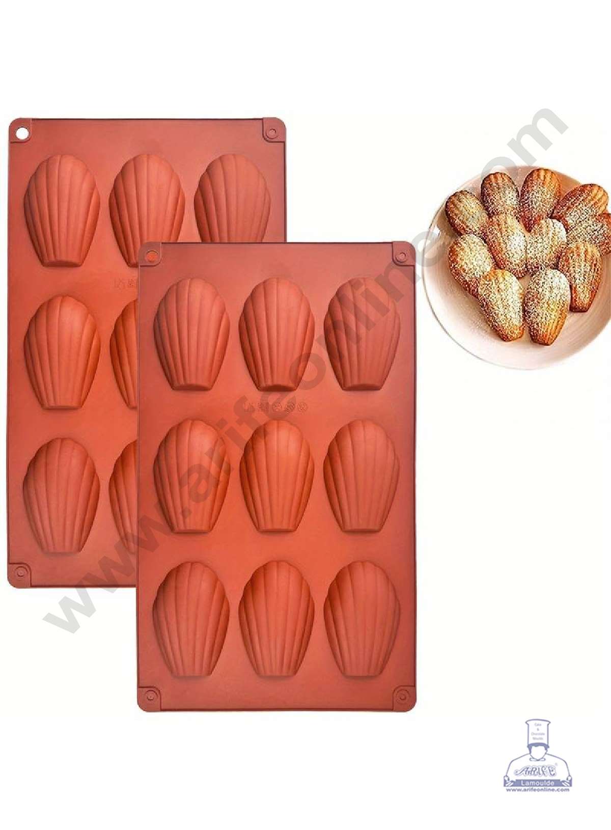 Cake Decor Silicon 9 Cavity Madeleine Shape Muffin Cupcake Mould
