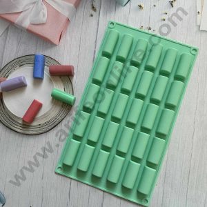 CAKE DECORβ’ 30 Cavity Log Mould Swiss Roll Shape Silicon Muffin Mould