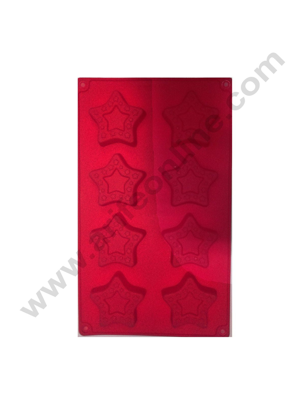 Cake Decor 8 in 1 Silicon Bakeware Star Shape Christmas Cupcake Moulds Muffin Mould