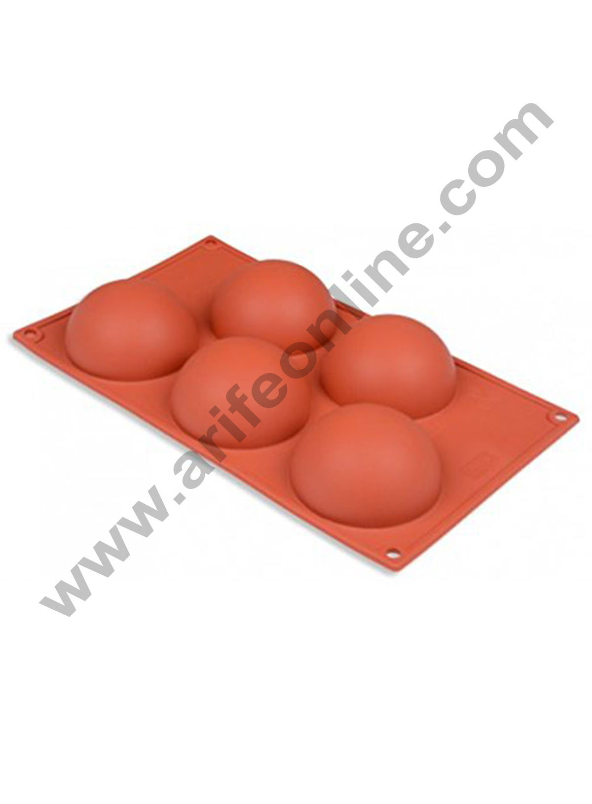 Cake Decor 5 in 1 Silicon Bakeware Half Sphere Round Shape Cupcake Moulds Muffin Mould
