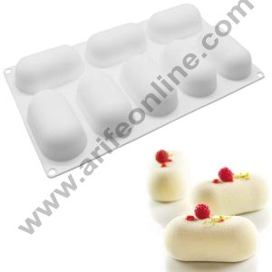 Cake Decor 8 Cavity Silicon CURVE FLEX - PILLOW Cake Mould Mousse Cake Mould Silicon Moulds SBSM-279