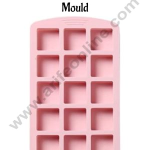 15 Cavity Square Shape Silicon Mould Silicon Cupcake Mould - CAKE DECOR™