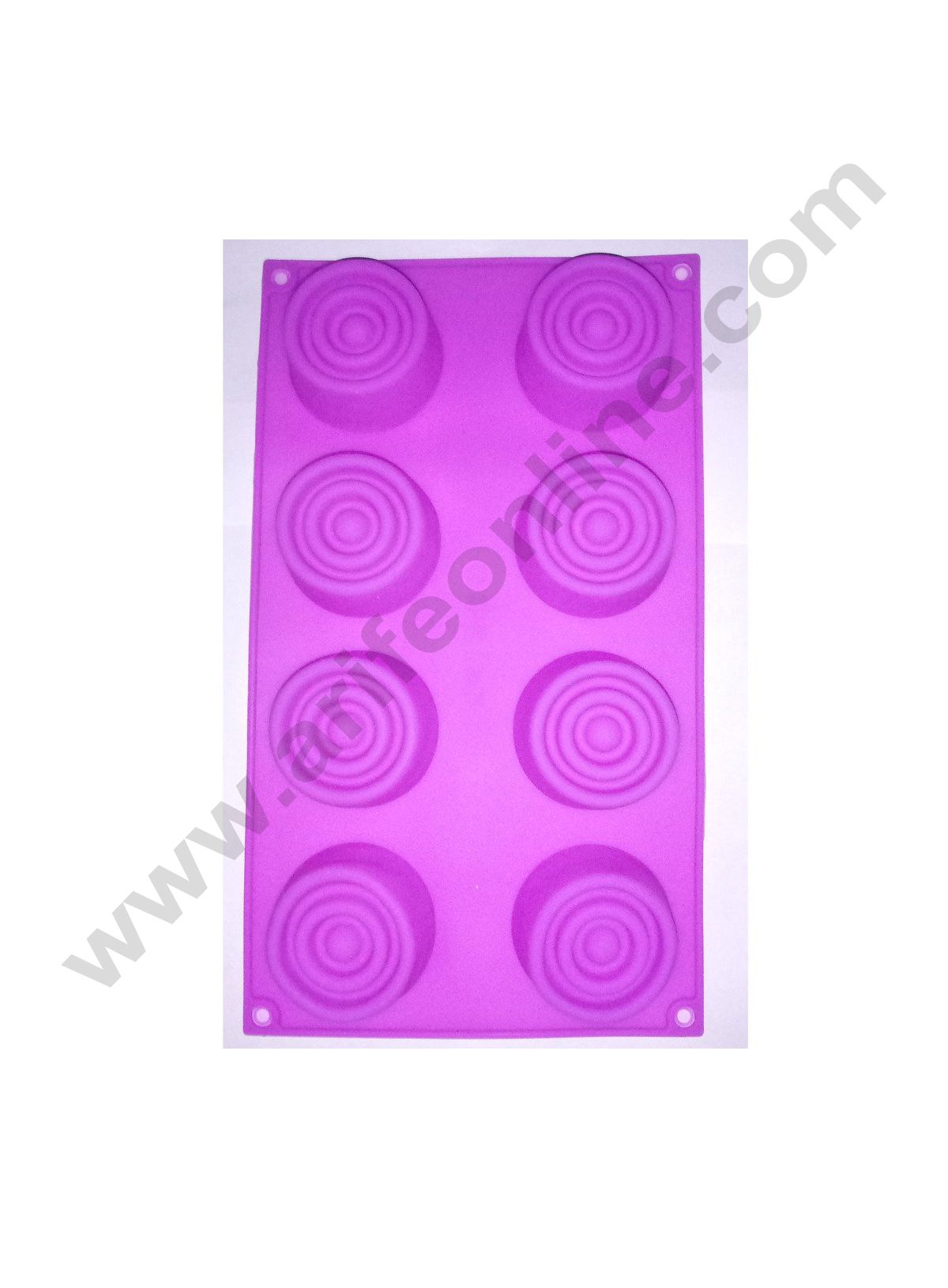 Cake Decor 8 in 1 Silicon Bakeware Round Circle Shape Cupcake Moulds Muffin Mould