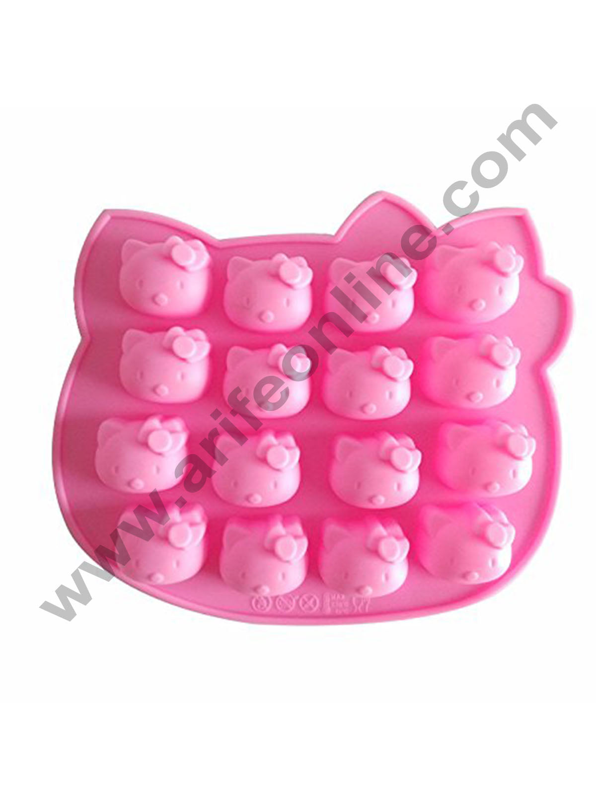Cake Decor 16 in 1 Silicon Bakeware Hello Kitty Shape Cupcake Moulds Muffin Mould