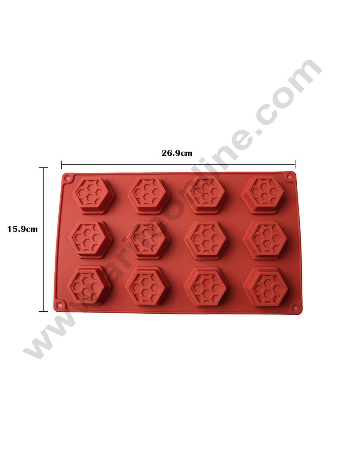 Cake Decor Silicon 12 Cavity Honey Comb Muffin Cupcake Mould