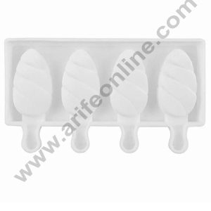 Cake Decor 4Pcs White Classic Silicone Unicorn Horn Cakesicle Mold Popsicle Easy Ice Cream Bar Mold