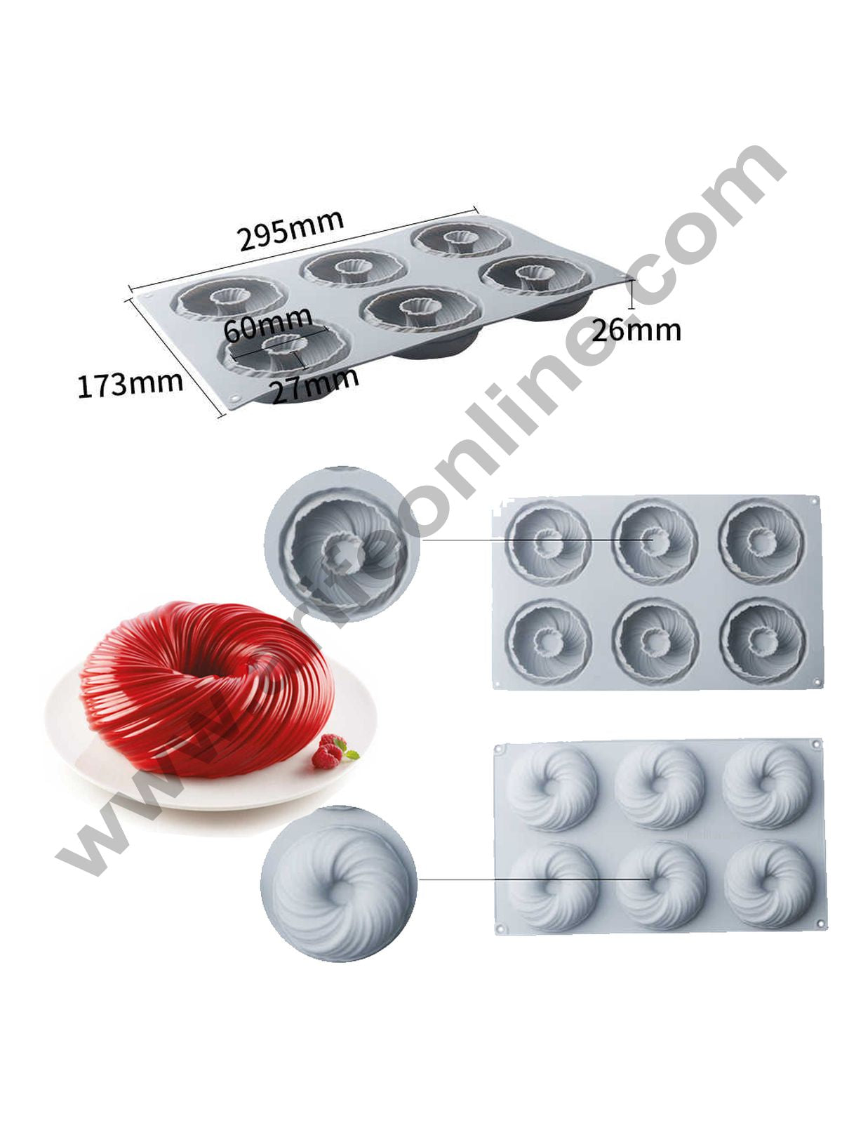 Cake Decor Silicon MINI INTRECCIO Cake Mould Mousse Cake Mould Silicon Moulds SBSM-500-1