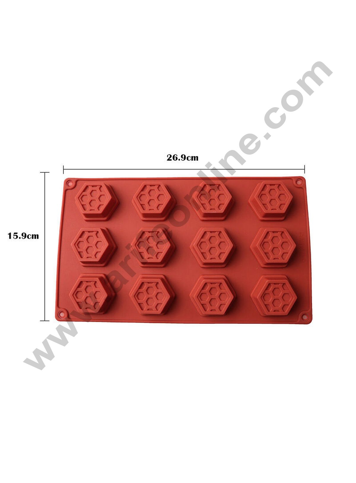 Cake Decor Silicon 12 Cavity Honey Comb Muffin Cupcake Mould
