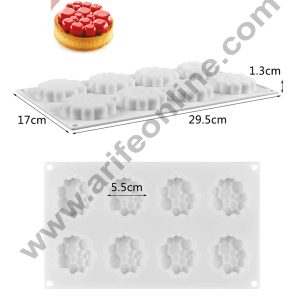Cake Decor Silicon 8 Cavity Kit Tarte Ring Paradis 80 Mousse Cake Mould Entremet Mold Silicon Moulds SBSM-507-1