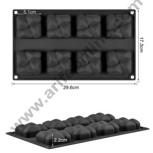 CAKE DECORATING SOLUTION Silicon 8 Cavity 3D Mousse Dessert  Cake Mould Silicon Moulds SBSM-513