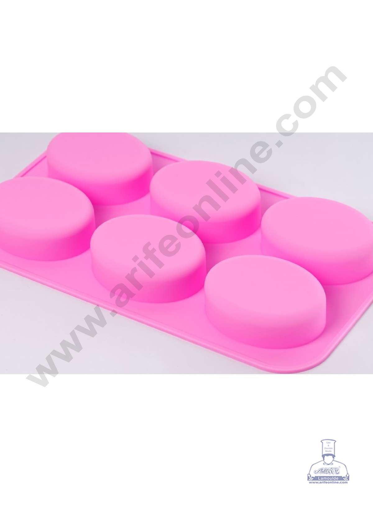 Cake Decor 6 Cavity Silicon Oval Shape Mould Baking Chocolate Cake (SBSM-827)